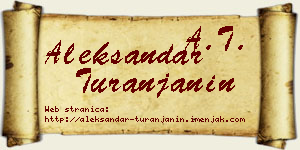 Aleksandar Turanjanin vizit kartica